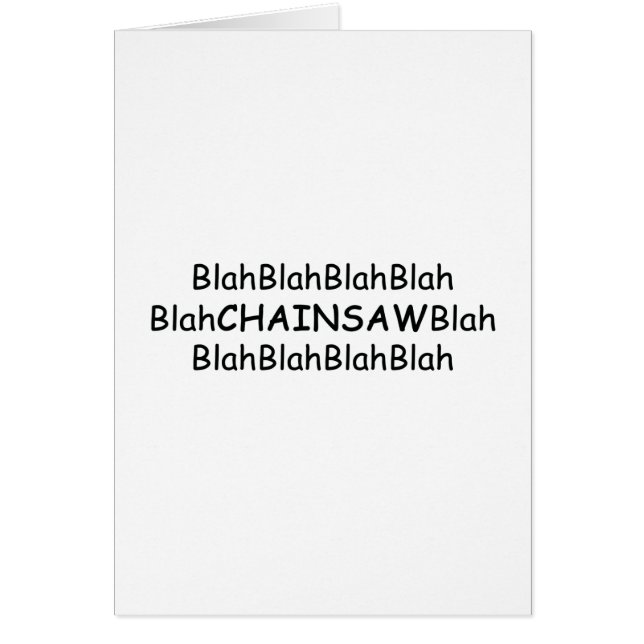 Blah Blah Kettensägen-Blah (Vorne)
