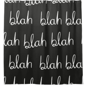 Blah blah nahtloses Muster. Duschvorhang