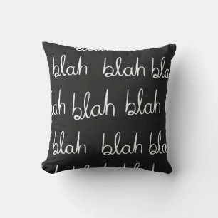 Blah blah nahtloses Muster. Kissen