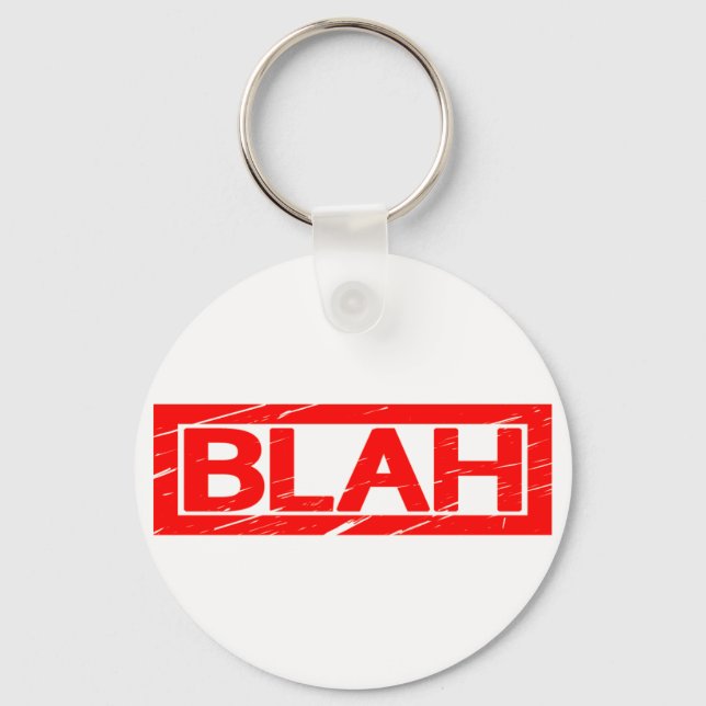 Blah Briefmarke Schlüsselanhänger (Vorderseite)