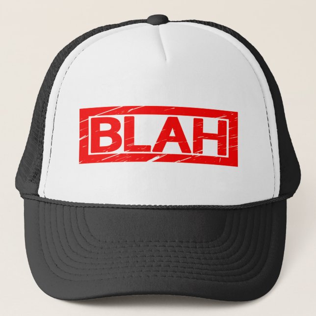 Blah Briefmarke Truckerkappe (Vorderseite)