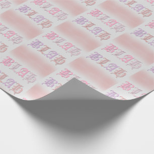 Blah rosa lila und sandfarben geschenkpapier