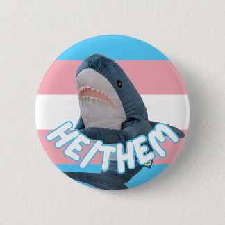 Blahaj Trans He/Him pronoun Button