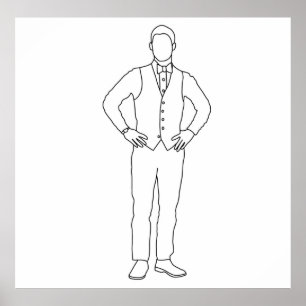 Blaine Anderson Line zeichnend Poster