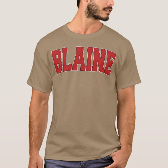 Blaine Wa Washington Varsity Style Usa Sports fami T-Shirt (Vorderseite)