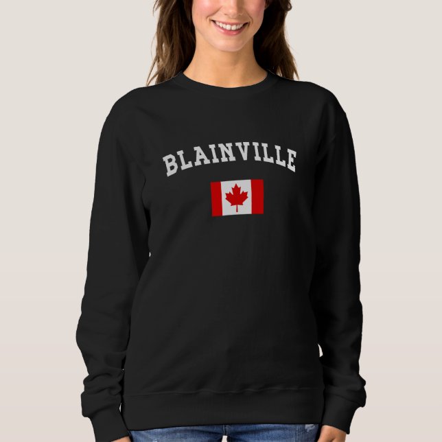 Blainville City Canada National Flag Souvenir Sweatshirt (Vorderseite)