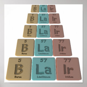 Blair als Boron Lanthanum Iridium Poster