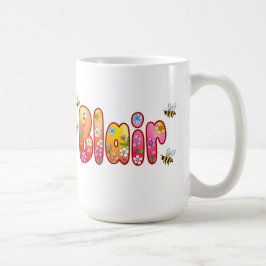 Blair - Blumen- und Bienen-Design-Tasse Kaffeetasse