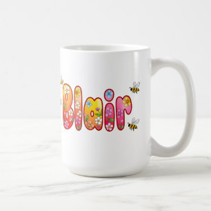 Blair - Blumen- und Bienen-Design-Tasse Kaffeetasse