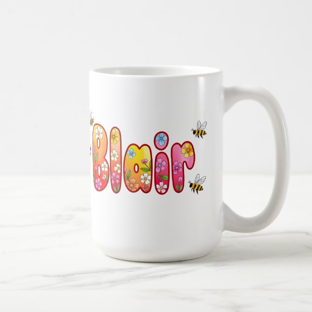 Blair - Floral and Bee Design Mug Kaffeetasse (Rechts)