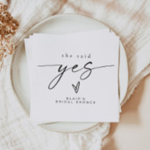 BLAIR Minimalistisch Boho Sie sagte Ja Brautparty