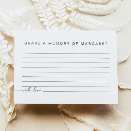 BLAIR Minimalistische Beerdigung Teilen Sie eine S Begleitkarte