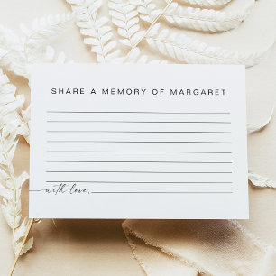 BLAIR Minimalistische Beerdigung Teilen Sie eine S Begleitkarte