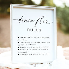 BLAIR Minimalistische Hochzeitstanz Regeln unterze Poster