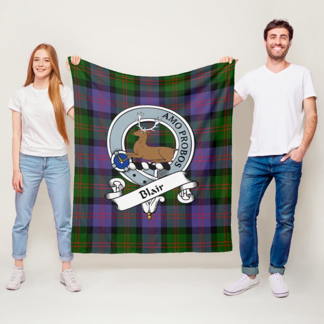 Blair Modern Clan Abzeichen Tartan Kariert Fleecedecke (Beispiel)