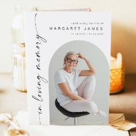 BLAIR Modern Minimalist Memorial Funeral Program Karte