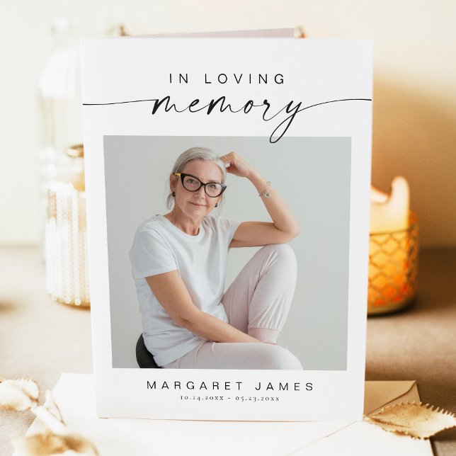 BLAIR Modern Minimalistisch Memorial Beerdigung Pr Karte (Von Creator hochgeladen)