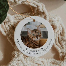 BLAIR Modernes 1. Weihnachtskatze oder Foto für Ha Keramik Ornament