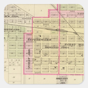 Blair, Nebraska Quadratischer Aufkleber