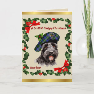 Blair Scottie Dog Personalisiert Xmas Karte