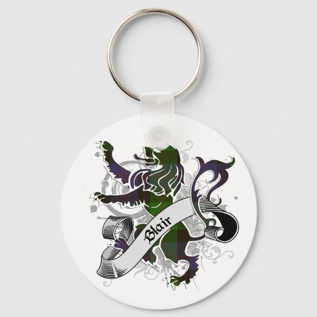 Blair Tartan Lion Schlüsselanhänger (Vorderseite)