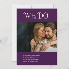 Blaire Lila Moderne Hochzeit Save The Date