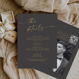 BLAIRE Modern Calligraphy Script Hochzeitsdetails Begleitkarte