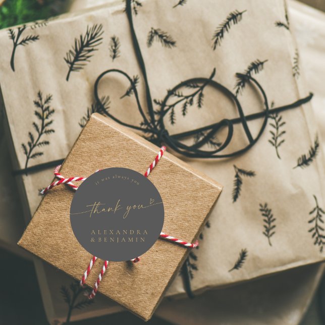 BLAIRE Moderne Kalligrafie Wedding Sweet Vielen Da Runder Aufkleber (Von Creator hochgeladen)