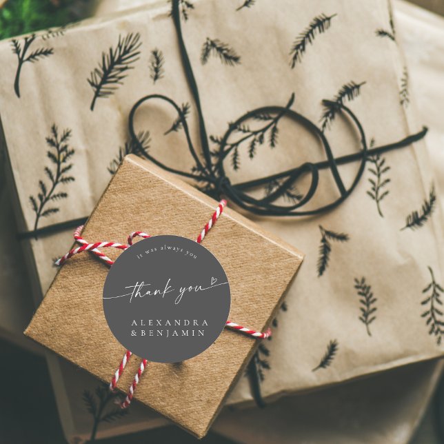 BLAIRE Moderne Kalligrafie Wedding Sweet Vielen Da Runder Aufkleber (Von Creator hochgeladen)