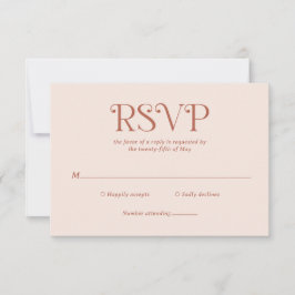 Blaire Neutral Modern Wedding RSVP Karte