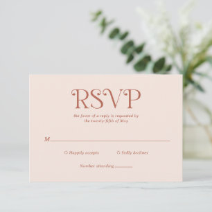 Blaire Neutral Modern Wedding RSVP Karte