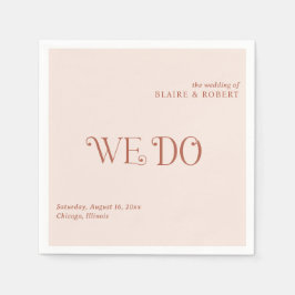 Blaire Neutral Modern Wedding Serviette