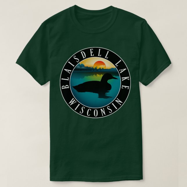 Blaisdell Lake Wisconsin Loon T-Shirt (Design vorne)