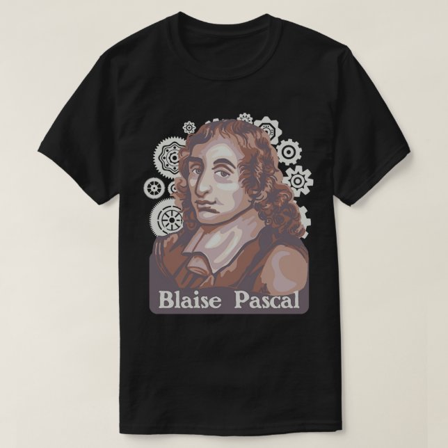 Blaise Pascal Portrait T-Shirt (Design vorne)
