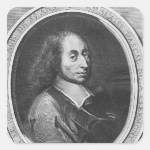 Blaise Pascal Quadratischer Aufkleber