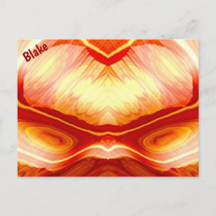 BLAKE ~ 3D Fraktal Design Muster ~ Postkarte