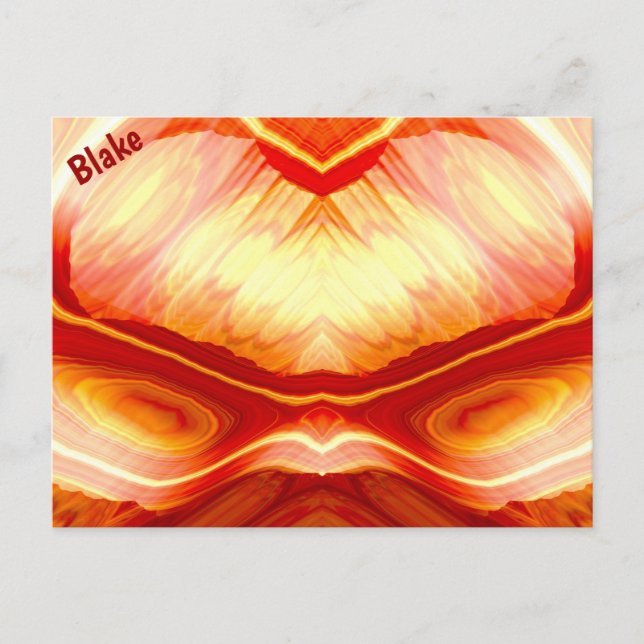 BLAKE ~ 3D Fraktal Design Muster ~ Postkarte (Vorderseite)