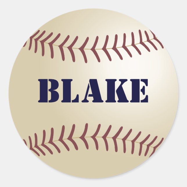 Blake Baseball-Aufkleber / Siegel Runder Aufkleber (Vorderseite)