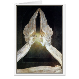 Blake Card/Einladung: Christus von Engeln bewacht 