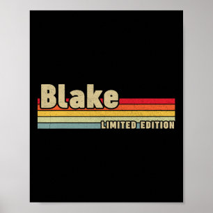 Blake Gift Name Personalisiert Geburtstag Funny Ch Poster