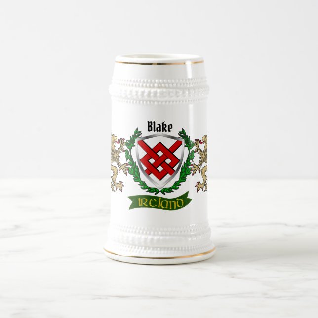 Blake Irish Shield Personalisiert Bierglas (Mittel)