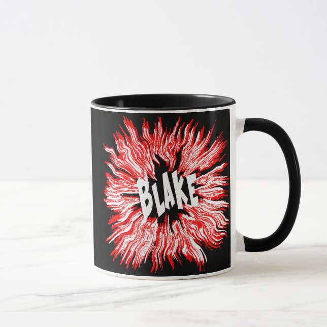 Blake Name Star in Rot Tasse (Rechts)
