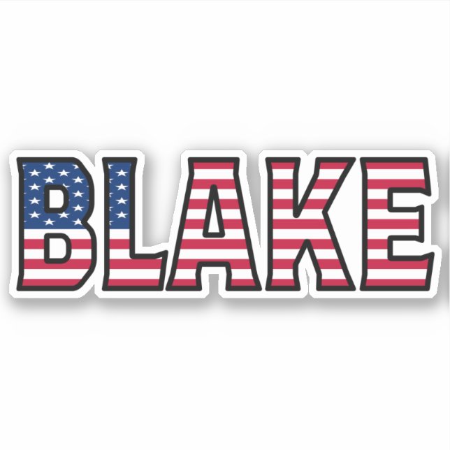 Blake Name Vorname USA Sticker Stickerset (Vorderseite)