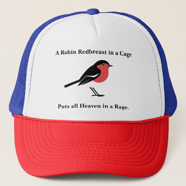 Blake Robin Quote Animals Baseball Hat Truckerkappe (Vorderseite)