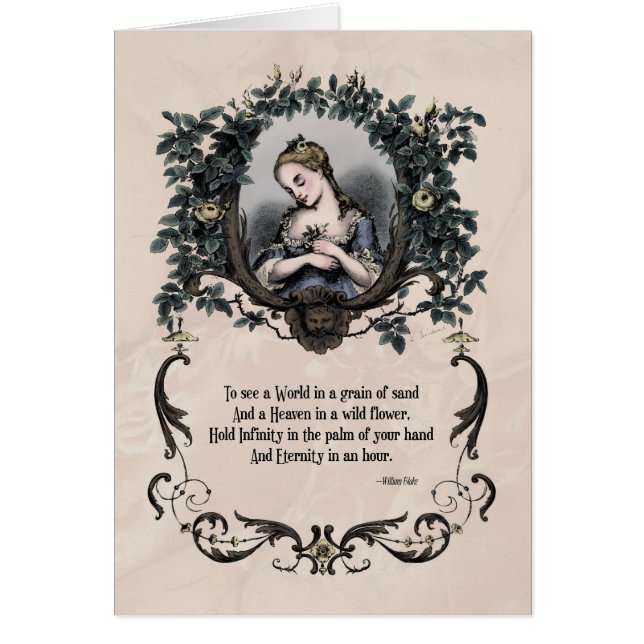 Blake "To See a World" Viktorianische Kunstkarte (Vorne)
