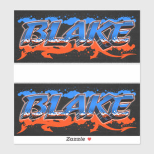 Blake Vorname Name Graffiti Aufkleber Sticker
