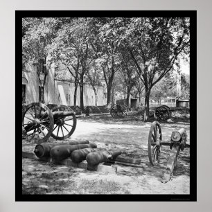 Blakely Gewehre und Munition in Charleston 1865 Poster