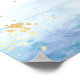 BLAKELY Sky Blue Watercolor Gold Brautparty Poster (Ecke)