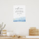 BLAKELY Sky Blue Watercolor Gold Brautparty Poster (Kitchen)