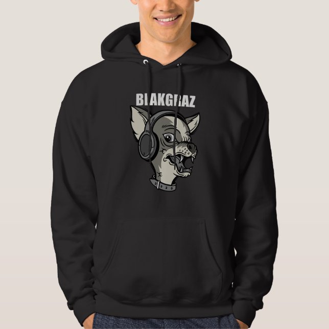 Blakgraz Lucy der Hund mit Kopfhörer T - Shirt (Vorderseite)